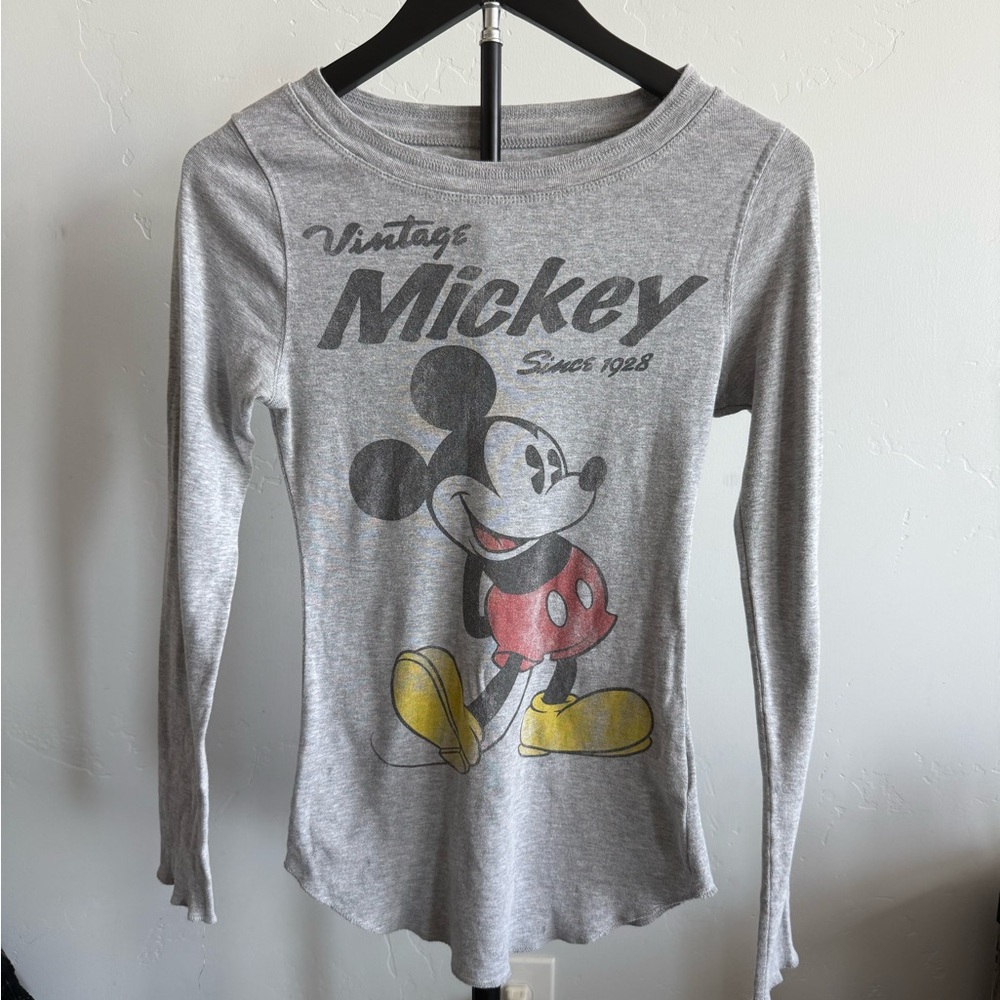 Disney Gray Logo Tee with Black Print